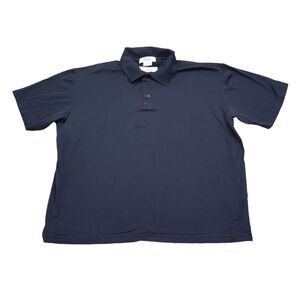 Franco Ziche Shirt Mens L Blue Plain Chest Button Short Sleeve Collared Top